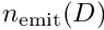 $n_{\rm emit}(D)$