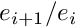 $e_{i+1}/e_i$
