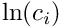 $\ln(c_i)$