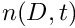$n(D,t)$